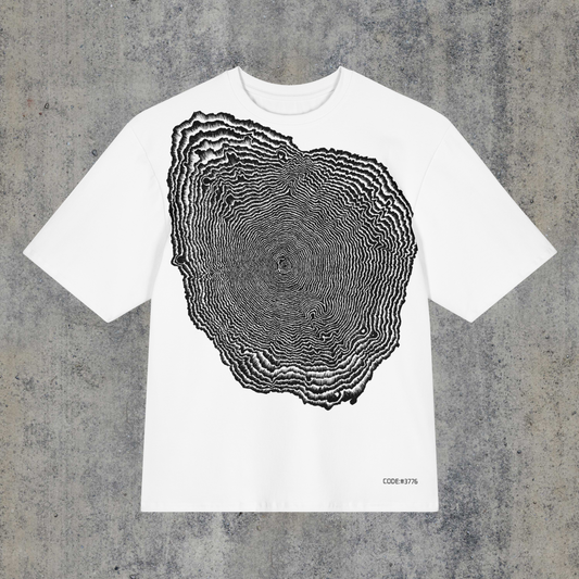 Code : #3776 | Tree rings of MtFuji | unisex cotton Big printed T-shirt | Free Worldwide Shipping